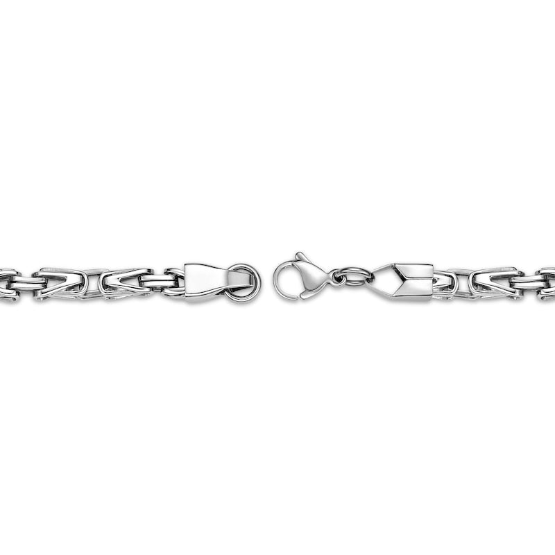 Architectural Link Silver Men’s Bracelet