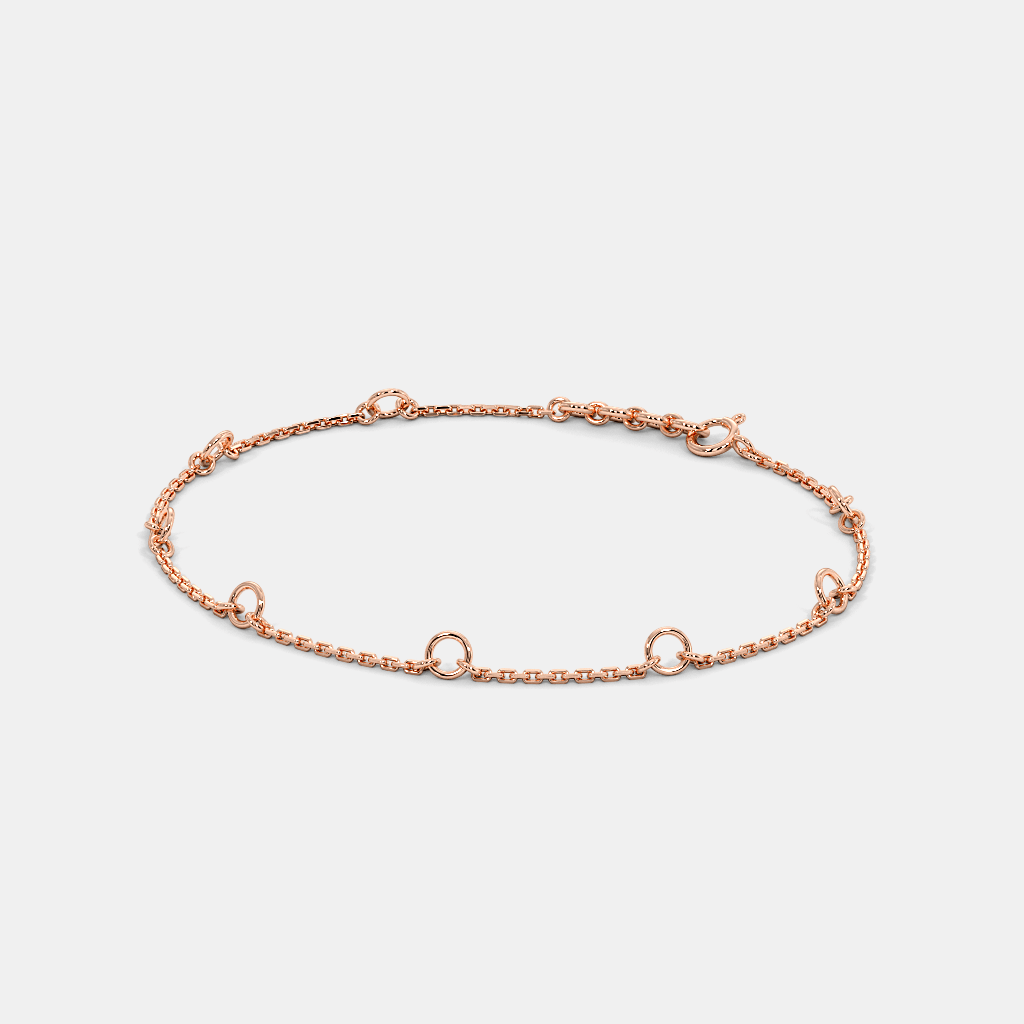 Women’s Sleek Rose Gold Chain Bracelet with Minimal Elegant Finish