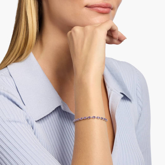 Amethyst Sterling Silver Tennis Bracelet