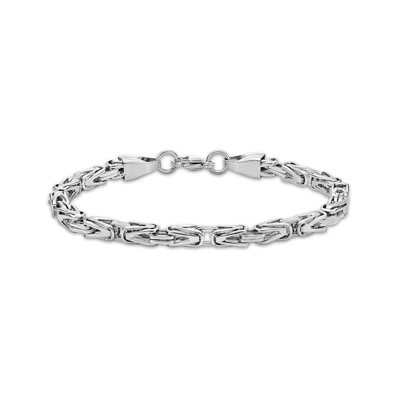 Architectural Link Silver Men’s Bracelet
