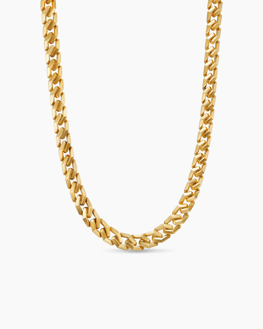 Bold Flat Link Silver Chain Necklace
