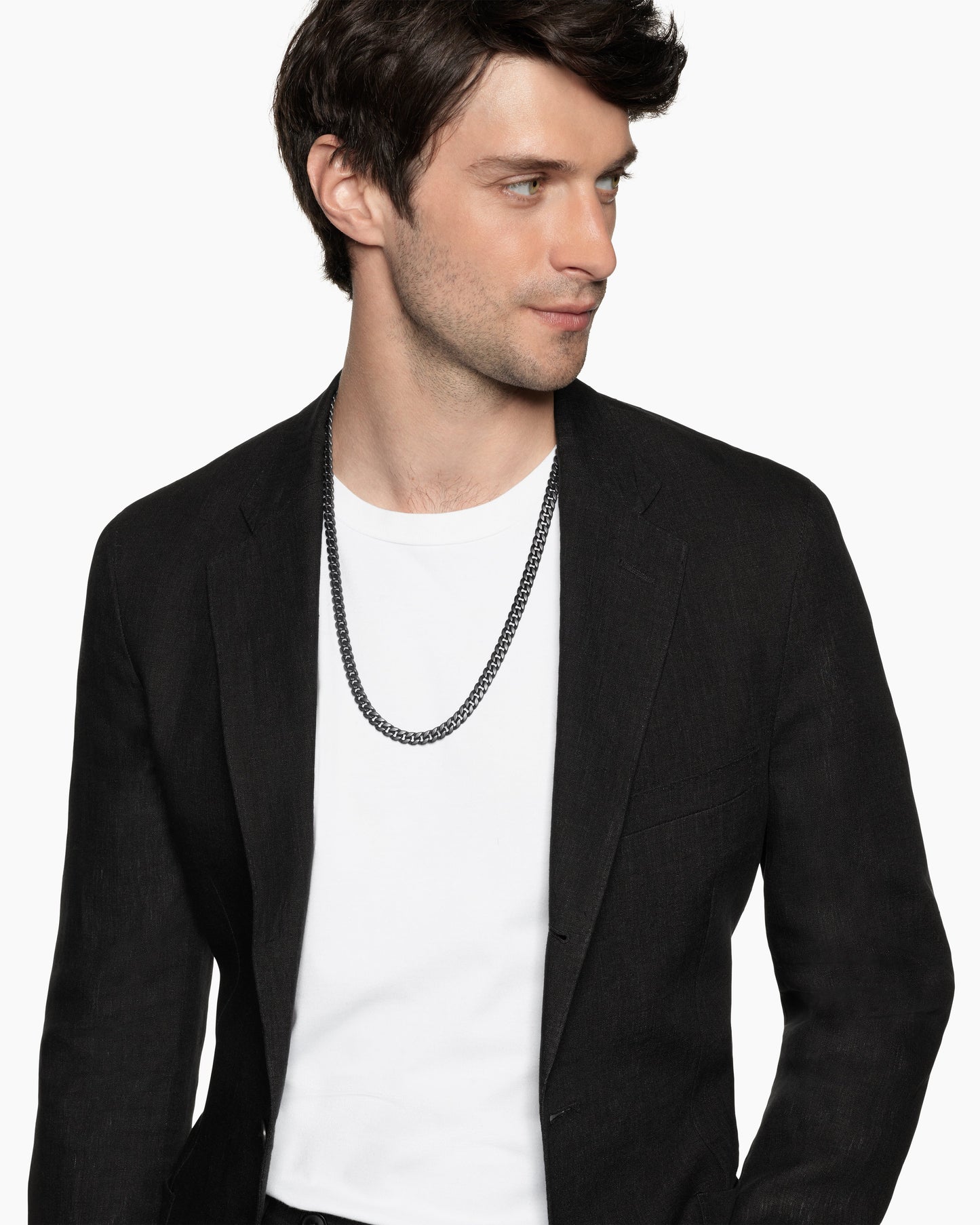 Blackened Silver Cuban Men’s Chain